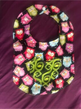 Owl & Snakes Handmade Bib